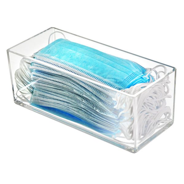 10" wide x 4" high Deluxe Clear Acrylic Rectangle Bin for Counter, 4-Pack