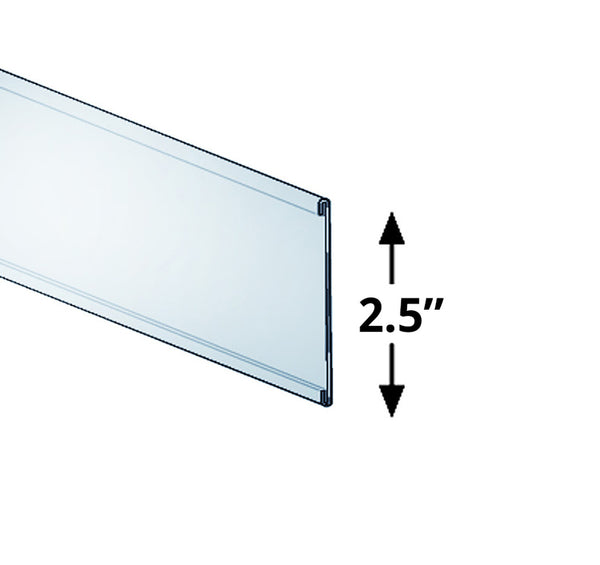 72"L x 2.5"H Clear C-Channel, 10-Pack