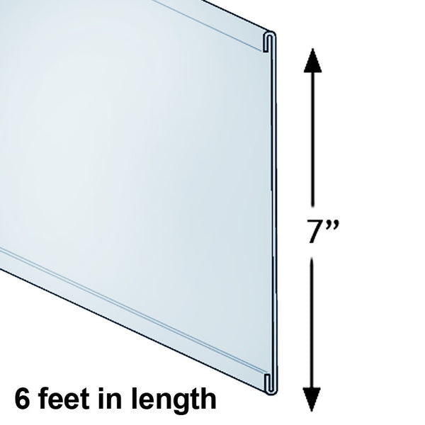 72"L x 7" H Clear C-Channel, 5-Pack