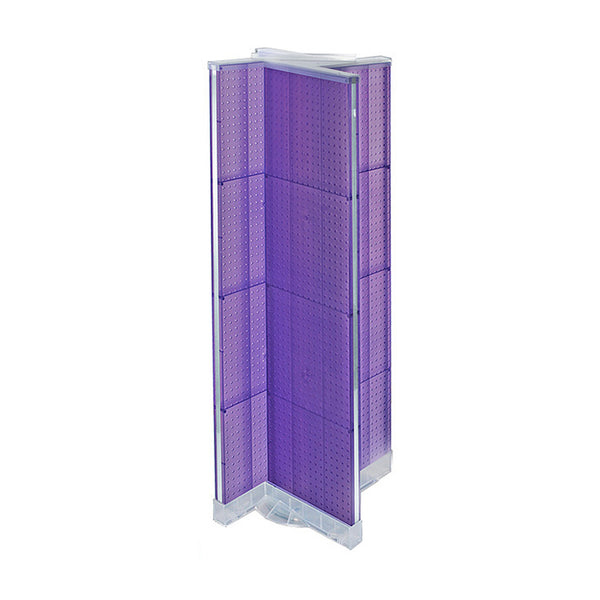 Pinwheel Pegboard Floor Display on Revolving Base. Spinner Rack Stand. Panel Size: 16"W x 60"H