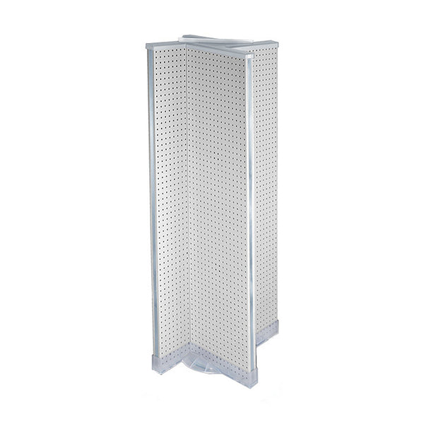 Pinwheel Pegboard Floor Display on Revolving Base. Spinner Rack Stand. Panel Size: 16"W x 60"H