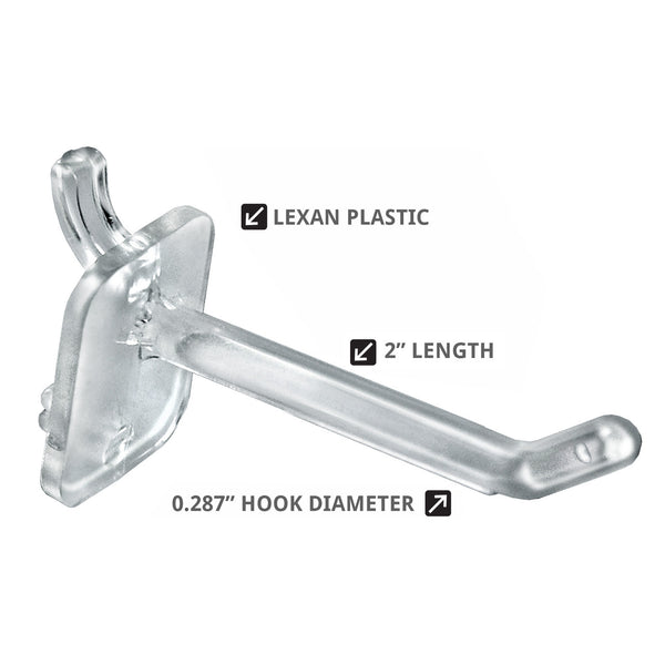 2" Lexan Hook: 0.287" Diameter, 50-Pack-测试1